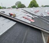 Roofing underlayment installation by AllPoint Construction