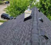 Asphalt shingle roof installation by AllPoint Construction