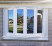 White bay window replacement installed by AllPoint Construction